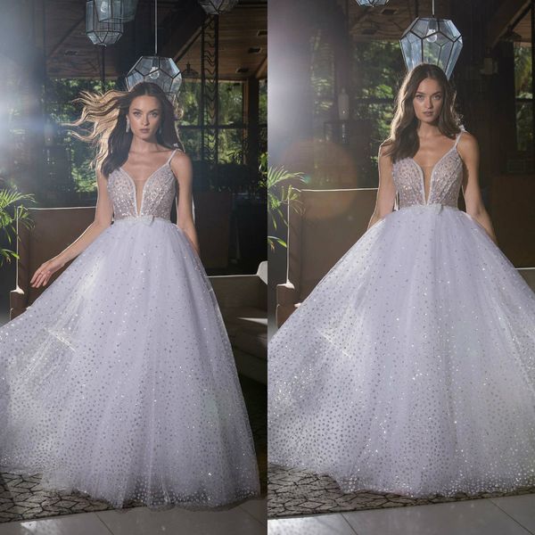 fashion wedding dresses spaghetti straps lace appliques beads bridal gowns custom made sweep train designer a-line wedding dress, White
fashion wedding dresses spaghetti straps lace appliques beads bridal gowns custom made sweep train designer a-line wedding dress, White