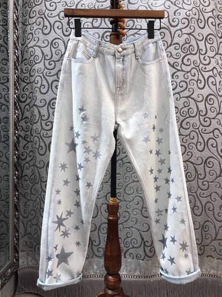 autumn and winter 2019 new women's symmetrical pocket decorated with pentagram pattern and all-around denim casual pants 1222, Blue
autumn and winter 2019 new women's symmetrical pocket decorated with pentagram pattern and all-around denim casual pants 1222, Blue