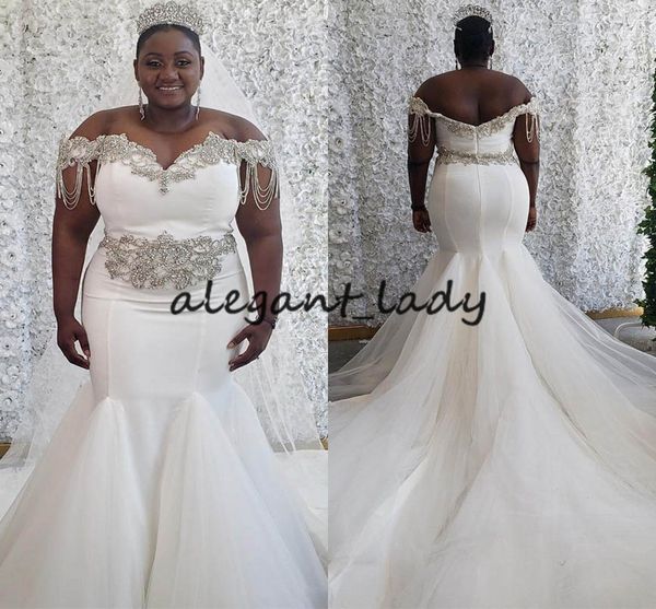 plus size mermaid wedding dresses 2020 beaded crystal tassel sweep train african queen bridal garden wedding gown robe de mariée, White
plus size mermaid wedding dresses 2020 beaded crystal tassel sweep train african queen bridal garden wedding gown robe de mariée, White