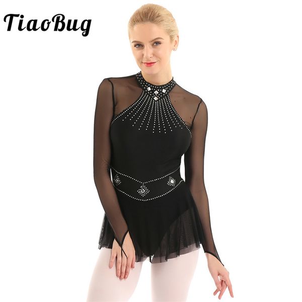 tiaobug shiny rhinestones long sleeve mesh splice ballet gymnastics leotard women figure skating dress performance dance costume, Black;red
tiaobug shiny rhinestones long sleeve mesh splice ballet gymnastics leotard women figure skating dress performance dance costume, Black;red
