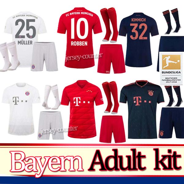 kit 19 20 bayern munich soccer jerseys home hernandez lewandowski 9 third away goalkeeper coutinho cuisance men sets football shirts, Black