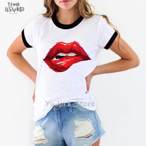 new arrival modal 2020 red lips t shirt camiseta mujer vogue tshirt femme korean style clothes oversized shirt white female t shirt
new arrival modal 2020 red lips t shirt camiseta mujer vogue tshirt femme korean style clothes oversized shirt white female t shirt