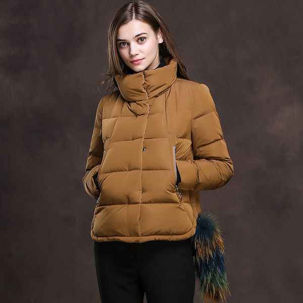 loose fit stand collar white duck down coats outerwear women short design 2018 style duck down jackets for autumn winter, Black
loose fit stand collar white duck down coats outerwear women short design 2018 style duck down jackets for autumn winter, Black