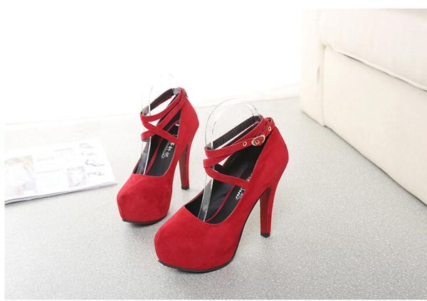 shoes woman pumps cross-tied ankle strap wedding party shoes platform dress women high heels suede ladies big 42, Black
shoes woman pumps cross-tied ankle strap wedding party shoes platform dress women high heels suede ladies big 42, Black