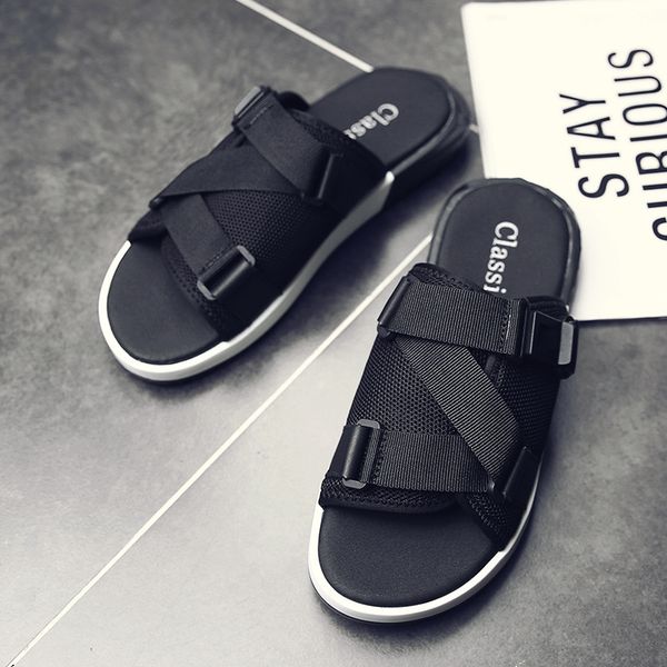 men's slippers men's fashion spring sandals couples outdoor slippers casual shoes 2019 new style korean-style trend sandals, Black
men's slippers men's fashion spring sandals couples outdoor slippers casual shoes 2019 new style korean-style trend sandals, Black
