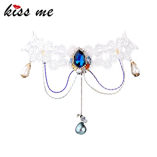 kissme blue crystal opal acrylic pearl pendant lace choker necklace for women gifts 2019 new fashion gold color jewelry, Golden;silver
kissme blue crystal opal acrylic pearl pendant lace choker necklace for women gifts 2019 new fashion gold color jewelry, Golden;silver
