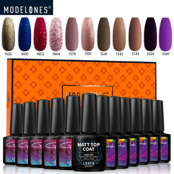 modelones 6/12pcs matte nail coat gel polish soak off shiny glitter led gel lacquer nail kits long lasting semi permanent polish, Red;pink
modelones 6/12pcs matte nail coat gel polish soak off shiny glitter led gel lacquer nail kits long lasting semi permanent polish, Red;pink