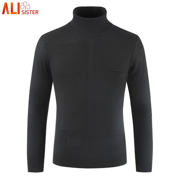 alisister autumn winter men's sweater turtleneck solid color casual sweater mens slim fit brand knitted pullovers pull homme, White;black
alisister autumn winter men's sweater turtleneck solid color casual sweater mens slim fit brand knitted pullovers pull homme, White;black