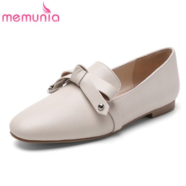 memunia 2020 new arrival spring summer single shoes women genuine leather flat shoes round toe bowknot casual ladies, Black 
memunia 2020 new arrival spring summer single shoes women genuine leather flat shoes round toe bowknot casual ladies, Black