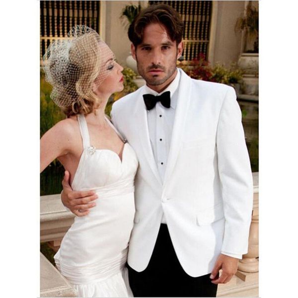 jacket+black pant+bow tie) 3 pieces costume homme 2019 shawl collar wedding suits for men one button groom mens suits tuxedo, White;black
jacket+black pant+bow tie) 3 pieces costume homme 2019 shawl collar wedding suits for men one button groom mens suits tuxedo, White;black