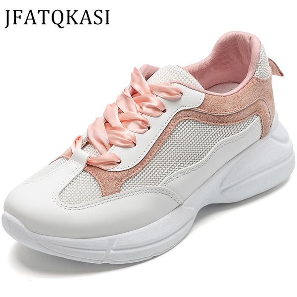women casual shoes thick bottom sneakers spring breathable mesh stitching woman flats lace up female daddy shoes 2019 new style, Black
women casual shoes thick bottom sneakers spring breathable mesh stitching woman flats lace up female daddy shoes 2019 new style, Black