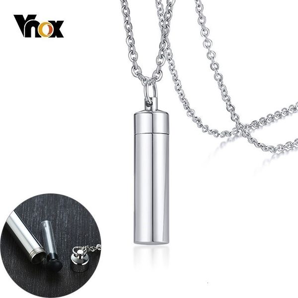 vnox engraving hollow tube pendants for men women stainless steel ashes memorial keepsake necklace personalized collier, Silver
vnox engraving hollow tube pendants for men women stainless steel ashes memorial keepsake necklace personalized collier, Silver