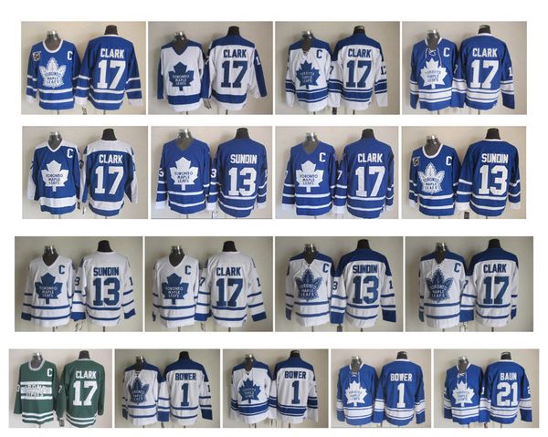 vintage toronto maple leafs jersey 13 mats sundin 17 wendel clark 1 johnny bower 21 borje salming white blue retro ccm hockey, Black;red
vintage toronto maple leafs jersey 13 mats sundin 17 wendel clark 1 johnny bower 21 borje salming white blue retro ccm hockey, Black;red