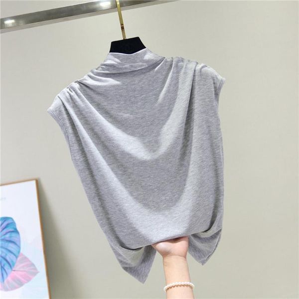 pure color tank fashion women leisure time high collar sleeveless summer shirt blusas femininas clothing camis vest tee, White
pure color tank fashion women leisure time high collar sleeveless summer shirt blusas femininas clothing camis vest tee, White