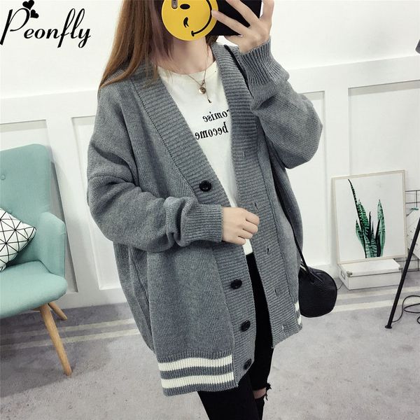 peonfly 2019 autumn winter oversized striped women knitted sweater jacket single breasted long sleeve cardigan female dt191023, White;black
peonfly 2019 autumn winter oversized striped women knitted sweater jacket single breasted long sleeve cardigan female dt191023, White;black