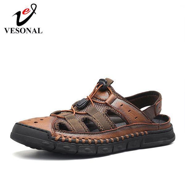 vesonal 2019 summer genuine leather classic casual men shoes sandals beach comfortable male footwear handmade sandalias, Black
vesonal 2019 summer genuine leather classic casual men shoes sandals beach comfortable male footwear handmade sandalias, Black