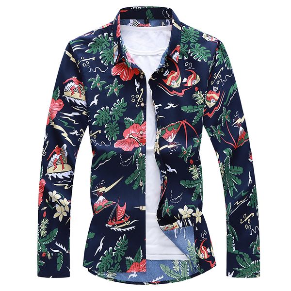 15 color tide new men brand autumn flower printed long sleeve shirt male holiday party casual dress slim shirts plus size 6xl, White;black
15 color tide new men brand autumn flower printed long sleeve shirt male holiday party casual dress slim shirts plus size 6xl, White;black