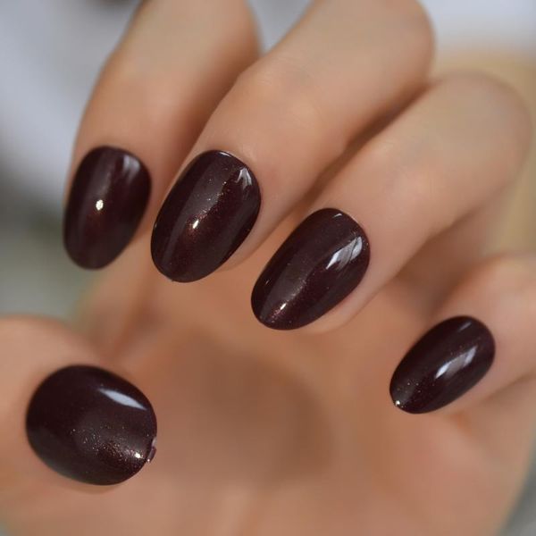 reuseable daily fake nails gelnails dark color shimmer shiny ladies fingernails short oval manicure art tips, Red;gold
reuseable daily fake nails gelnails dark color shimmer shiny ladies fingernails short oval manicure art tips, Red;gold
