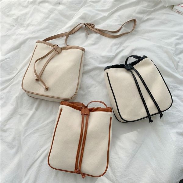 2020 new canvas bag women shoulder casual wild crossbody drawstring bucket bag
2020 new canvas bag women shoulder casual wild crossbody drawstring bucket bag