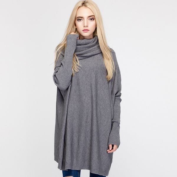 women's sweaters turtleneck sweater loose pile collar knitted autumn and winter bat women, White;black
women's sweaters turtleneck sweater loose pile collar knitted autumn and winter bat women, White;black