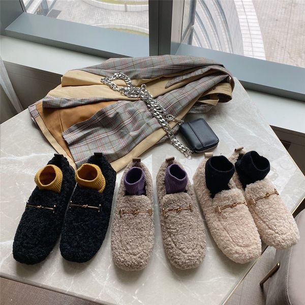 wool shoes woman winter slip on shoes metal decoration furry slides square toe flats loafers zapatos mujer black apricot brown
wool shoes woman winter slip on shoes metal decoration furry slides square toe flats loafers zapatos mujer black apricot brown