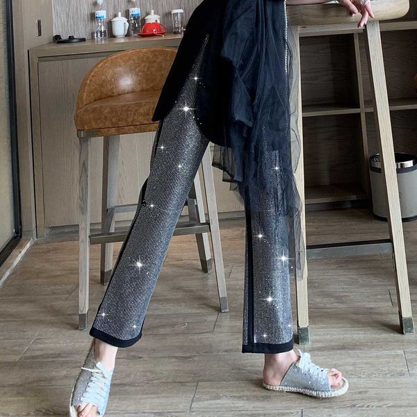 spring and autumn new fashion black diamond pants straight pants female embroidered flares streetwear women lace up, Black;white
spring and autumn new fashion black diamond pants straight pants female embroidered flares streetwear women lace up, Black;white