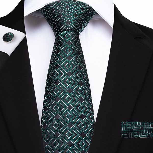 brand men classic ties peacock green black geometric handkerchief 100% silk jacquard woven tie pocket square cufflinks weeding ties sn-7157, Black;blue
brand men classic ties peacock green black geometric handkerchief 100% silk jacquard woven tie pocket square cufflinks weeding ties sn-7157, Black;blue