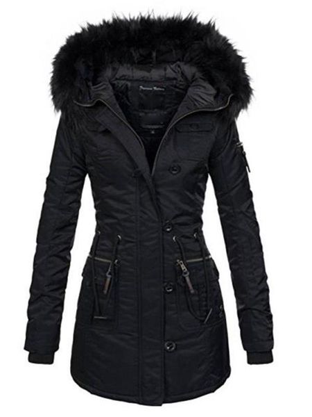 2020 women winter thicken warm coat female autumn hooded cotton fur plus size basic jacket outerwear slim long ladies, Black
2020 women winter thicken warm coat female autumn hooded cotton fur plus size basic jacket outerwear slim long ladies, Black