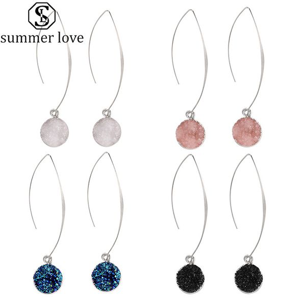 designer coloful handmade resin druzy earring natural stone dangle earrings for women gold plating round shape ear wedding jewelry gifts-z, Silver
designer coloful handmade resin druzy earring natural stone dangle earrings for women gold plating round shape ear wedding jewelry gifts-z, Silver