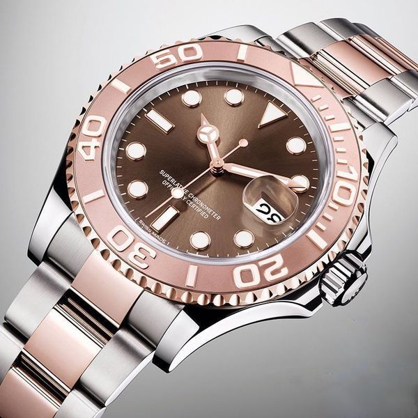 2020 quality luxury mens watch 18k rose gold bezel stainless steel strap automatic movement watches sapphire glass wristwatches, Slivery;brown
2020 quality luxury mens watch 18k rose gold bezel stainless steel strap automatic movement watches sapphire glass wristwatches, Slivery;brown