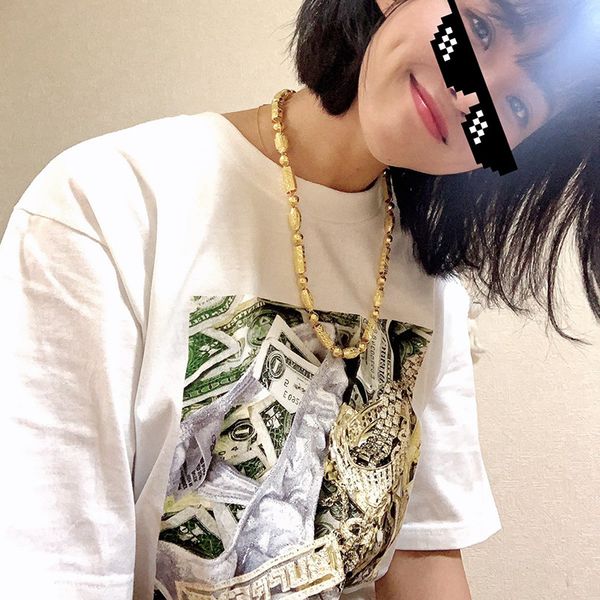 tide brand designer men20ss biling tee intoxicated gold fan diamond dollar necklace jewelry printing short-sleeved female couple t-shirt mal, White;black
tide brand designer men20ss biling tee intoxicated gold fan diamond dollar necklace jewelry printing short-sleeved female couple t-shirt mal, White;black
