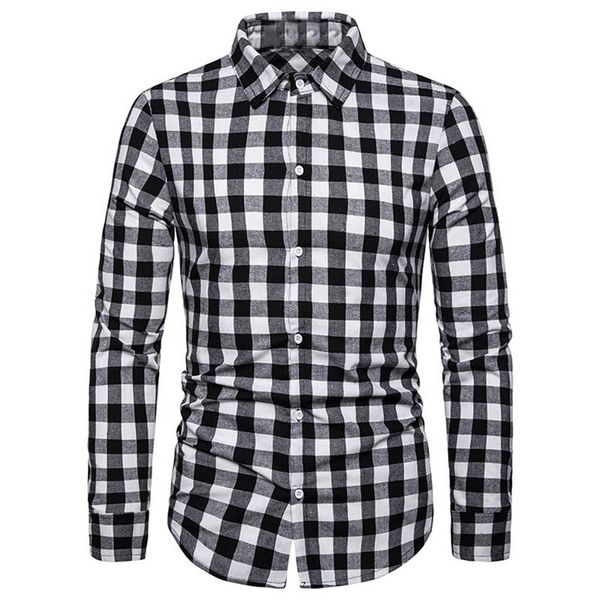 spring new mens plaid shirt male slim fit business casual long-sleeved shirts soft comfortable fashion streetwear, White;black
spring new mens plaid shirt male slim fit business casual long-sleeved shirts soft comfortable fashion streetwear, White;black