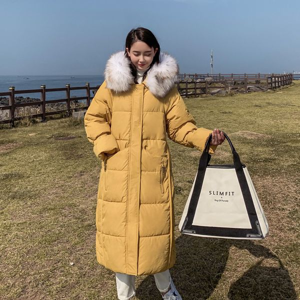 2019 new korean style winter jacket women hooded with thicken fur collar long female coat warm loose oversize ladies parka, Black
2019 new korean style winter jacket women hooded with thicken fur collar long female coat warm loose oversize ladies parka, Black