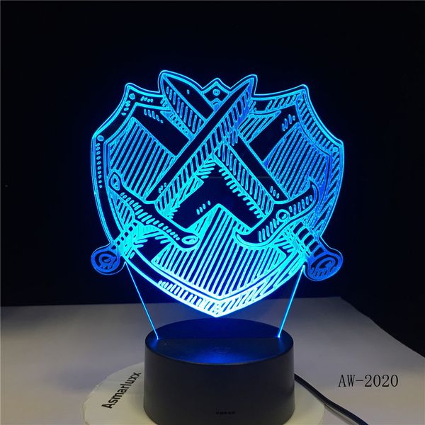 3d led visual bedside sleep usb creative 7 color changing gaming cross sword desk lamp light for child birthday gifts aw-2820
3d led visual bedside sleep usb creative 7 color changing gaming cross sword desk lamp light for child birthday gifts aw-2820
