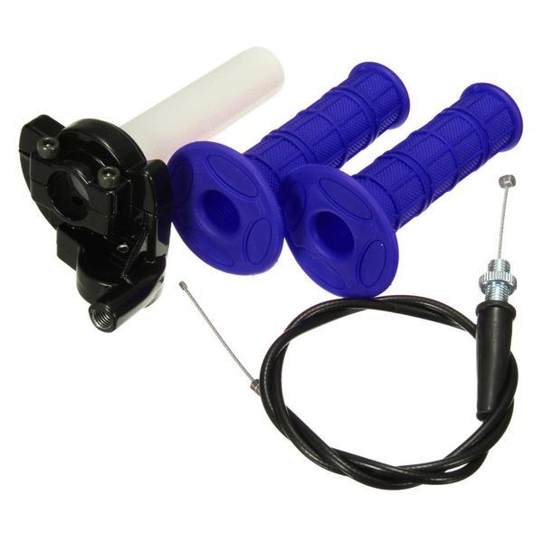 121mm blue pit dirt bike throttle grip twist with cable quick action fit for 110cc 125cc
121mm blue pit dirt bike throttle grip twist with cable quick action fit for 110cc 125cc
