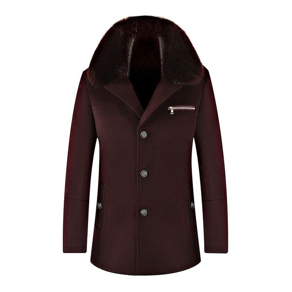2019 winter men's wool jackets trench coat men single breasted collars detachable long windbreaker woolen overcoat, Black
2019 winter men's wool jackets trench coat men single breasted collars detachable long windbreaker woolen overcoat, Black