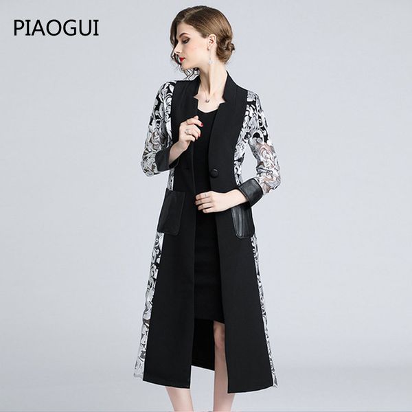 2019 spring women trench windbreaker fashion black patchwork mesh embroidery long sleeve slim v neck long trench coat, Tan;black
2019 spring women trench windbreaker fashion black patchwork mesh embroidery long sleeve slim v neck long trench coat, Tan;black