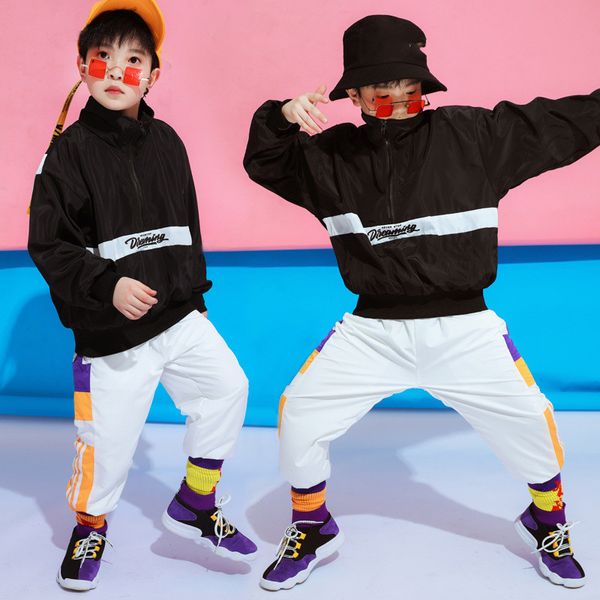 children's street dance wear suit loose jacket+pants 2 piece set kids girls boys hip hop costumes for stage performance 4-18t, White
children's street dance wear suit loose jacket+pants 2 piece set kids girls boys hip hop costumes for stage performance 4-18t, White
