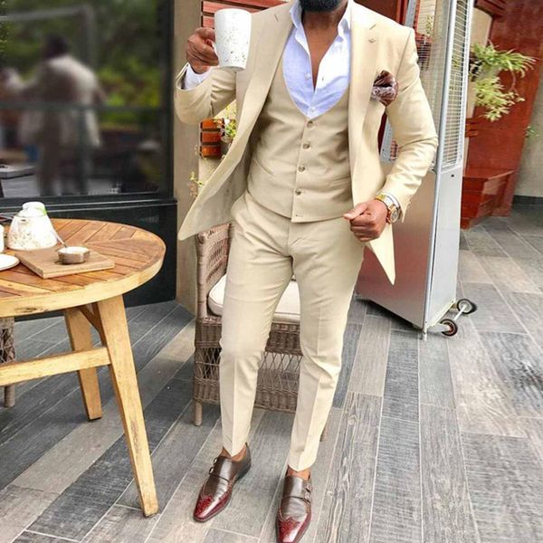 men's suits & blazers champagens 3 pieces slim fit wedding for mens custom made business blazer formal suit smoking prom dress 2021 tux, White;black
men's suits & blazers champagens 3 pieces slim fit wedding for mens custom made business blazer formal suit smoking prom dress 2021 tux, White;black