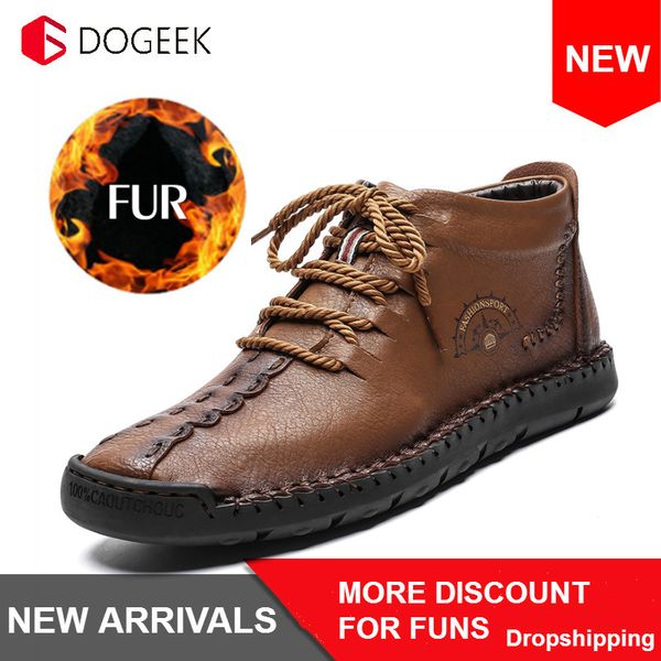 dogeek winter men boots genuine leather fur snow boots lace up waterproof footwear male flat casual shoes men formal lightweight, Black
dogeek winter men boots genuine leather fur snow boots lace up waterproof footwear male flat casual shoes men formal lightweight, Black