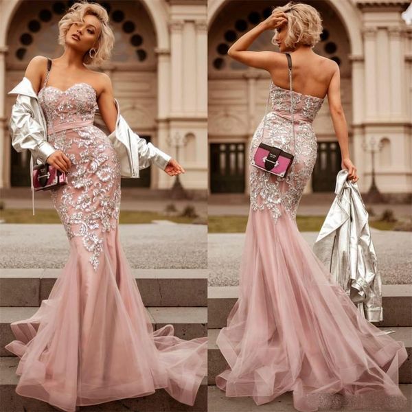 2019 gorgeous pink mermaid prom dresses sweetheart backless tulle sequined evening dress formal party gowns custom made, Black
2019 gorgeous pink mermaid prom dresses sweetheart backless tulle sequined evening dress formal party gowns custom made, Black