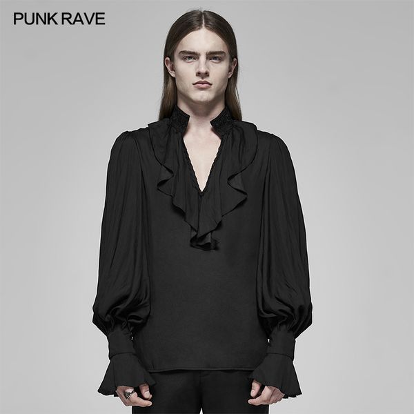 punk rave men's rococo v-neck pleated bubble sleeves shirt gothic gorgeous flounces lace stage perofrmance dinner, White;black
punk rave men's rococo v-neck pleated bubble sleeves shirt gothic gorgeous flounces lace stage perofrmance dinner, White;black