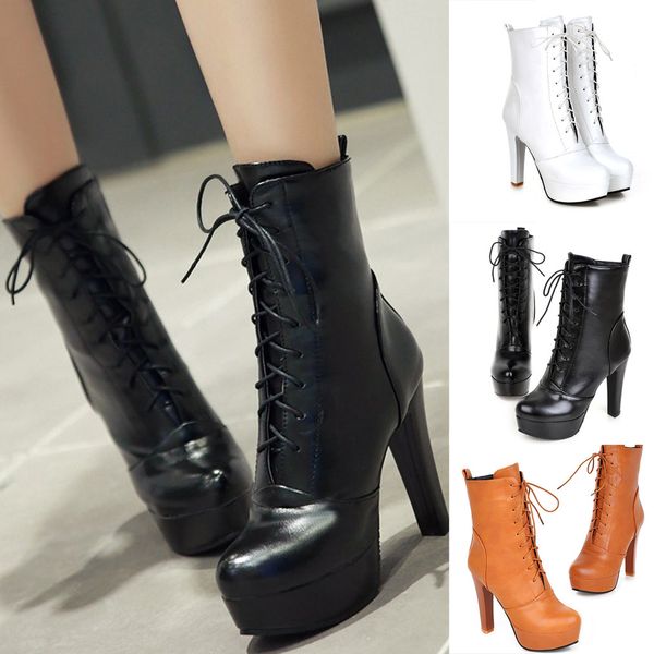 fashion womens leather lace-up round toe shoes cowboy non-slip knight booties, Black
fashion womens leather lace-up round toe shoes cowboy non-slip knight booties, Black
