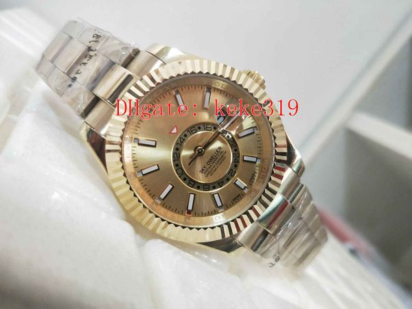 excellent good wristwatches sky-dweller 326938-0003 326938 42mm 18k yellow gold gmt working asia 2813 movement automatic mens watch watches, Slivery;brown
excellent good wristwatches sky-dweller 326938-0003 326938 42mm 18k yellow gold gmt working asia 2813 movement automatic mens watch watches, Slivery;brown