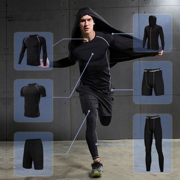 tracksuit sport running set men compression suit basketball tights training clothes jogging running gym fitness suits sportswear, Black;blue
tracksuit sport running set men compression suit basketball tights training clothes jogging running gym fitness suits sportswear, Black;blue