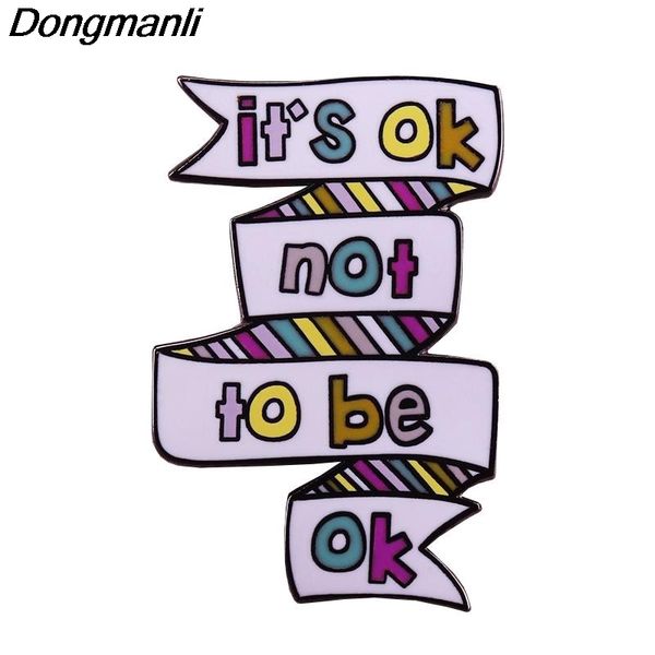 p5120 dongmanli it's okay not to be okay hard enamel pins women badge backpack collar lapel fashion jewelry, Gray
p5120 dongmanli it's okay not to be okay hard enamel pins women badge backpack collar lapel fashion jewelry, Gray