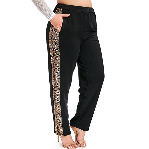 women pants vintage side striped snake skin print pants femme chic trousers high elastic waist casual cotton straight, Black;white
women pants vintage side striped snake skin print pants femme chic trousers high elastic waist casual cotton straight, Black;white