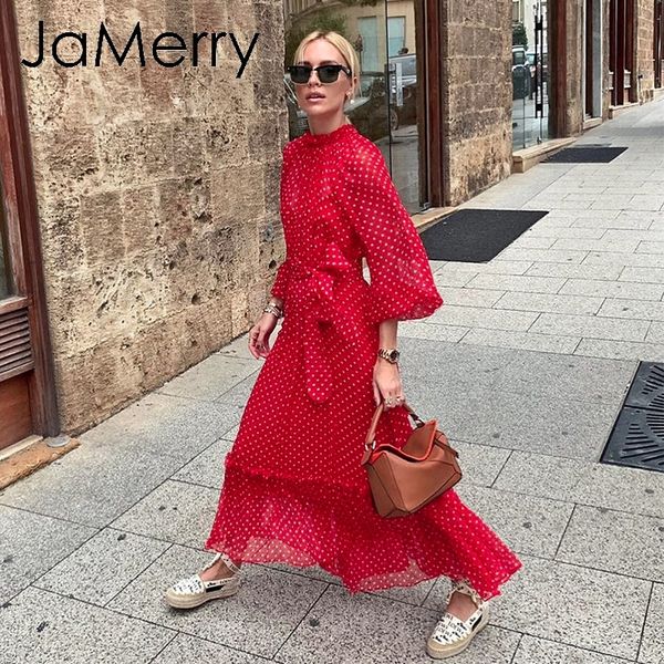 jamerry vintage autumn women party long maxi dress elegant lantern sleeve polka dot print dresses holiday beach style dresses, Black;pink
jamerry vintage autumn women party long maxi dress elegant lantern sleeve polka dot print dresses holiday beach style dresses, Black;pink
