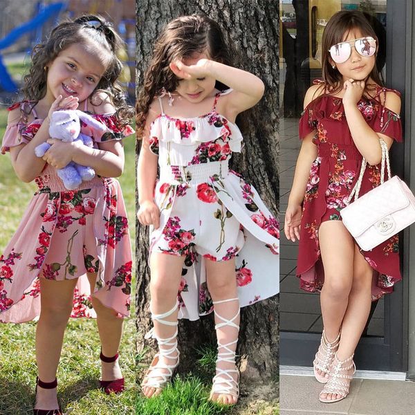 boho fashion cute kids baby girls floral dress off shoulder strap romper jumpsuits outfits irregular skirt pant clothes 6m-5t, Red;yellow
boho fashion cute kids baby girls floral dress off shoulder strap romper jumpsuits outfits irregular skirt pant clothes 6m-5t, Red;yellow