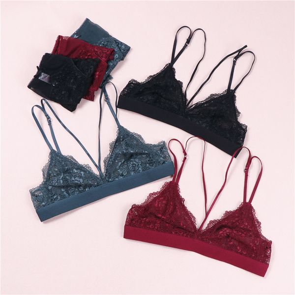 new lace bra set bralette panties set wire thin soft underwear women hollow out lingerie bra briefs s-xl, Red;black
new lace bra set bralette panties set wire thin soft underwear women hollow out lingerie bra briefs s-xl, Red;black